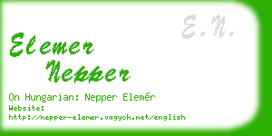 elemer nepper business card