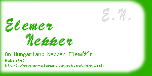 elemer nepper business card